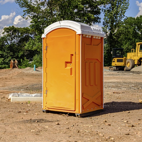 how often are the porta potties cleaned and serviced during a rental period in Hannah ND